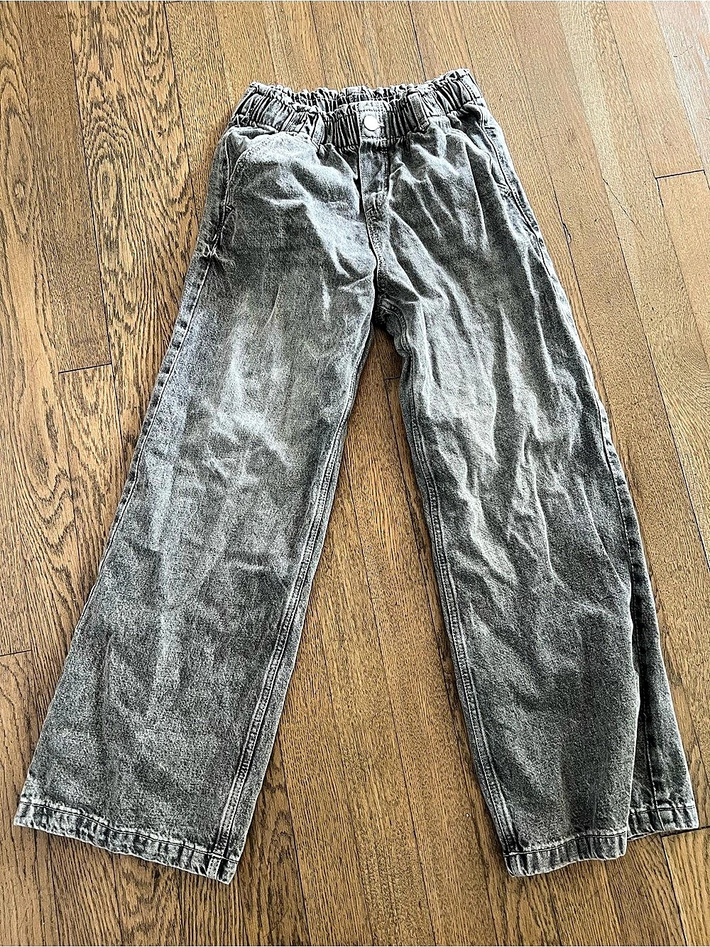Gray Straight Leg Jeans